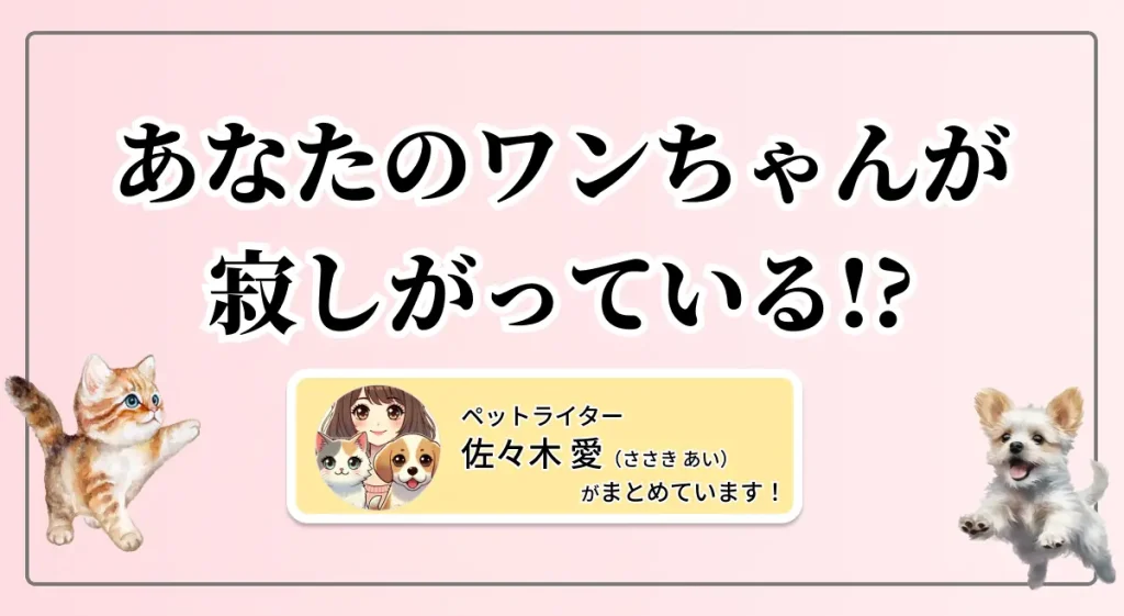 寂しがらせていない？もっとワンちゃんに愛情を伝える方法とは？